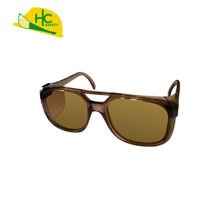 CE EN166 Schutzbrille mit braunen Gläsern